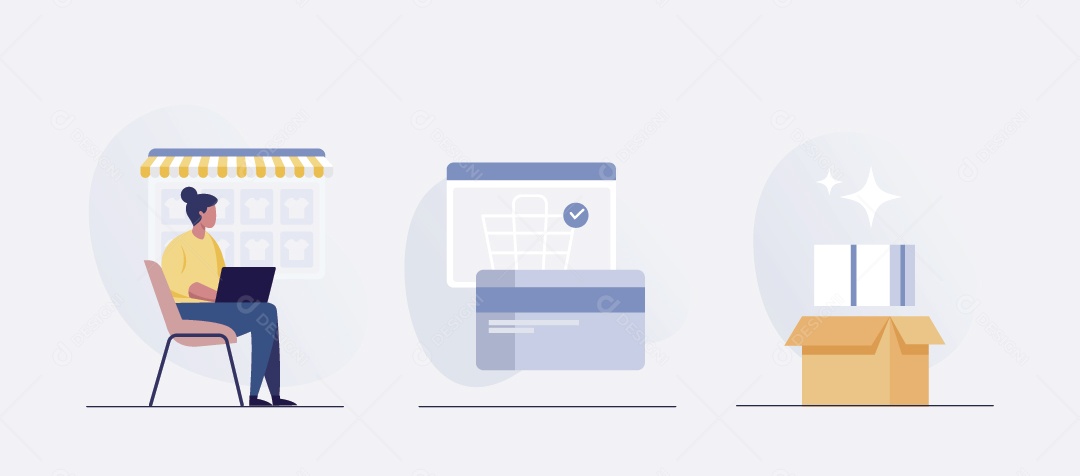 Pedidos Ilustração Vetor EPS