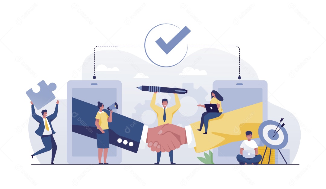 Controle De Negócios Ilustração Vetor EPS