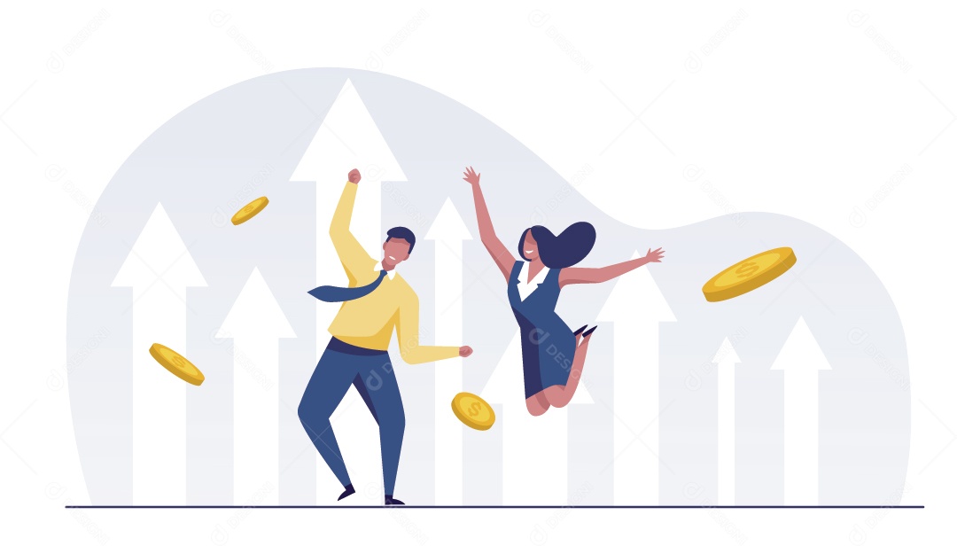 Empresário Comemorando Sucesso Ilustração Vetor EPS