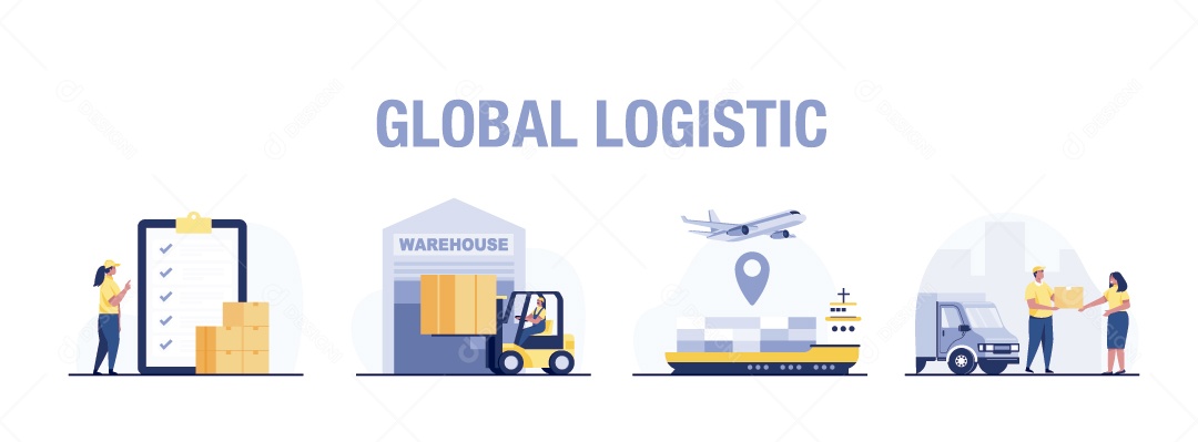 Conceito De Global Ilustração Vetor EPS