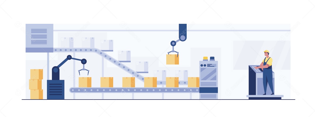 Seleção Automática De Produtos Ilustração Vetor EPS