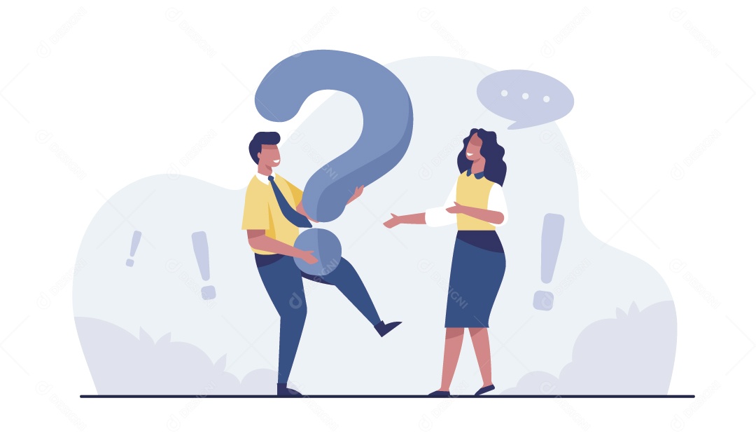 Duvidas Gestão Financeira Ilustração Vetor EPS