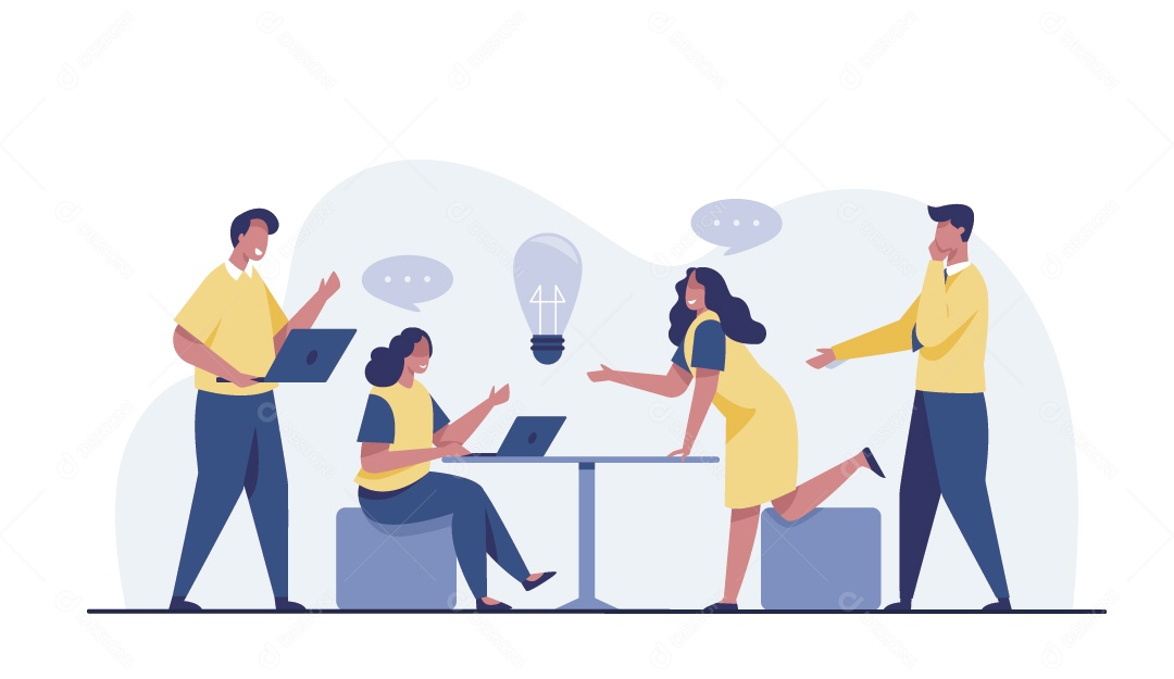 Empresários Discutindo Ilustração Vetor EPS