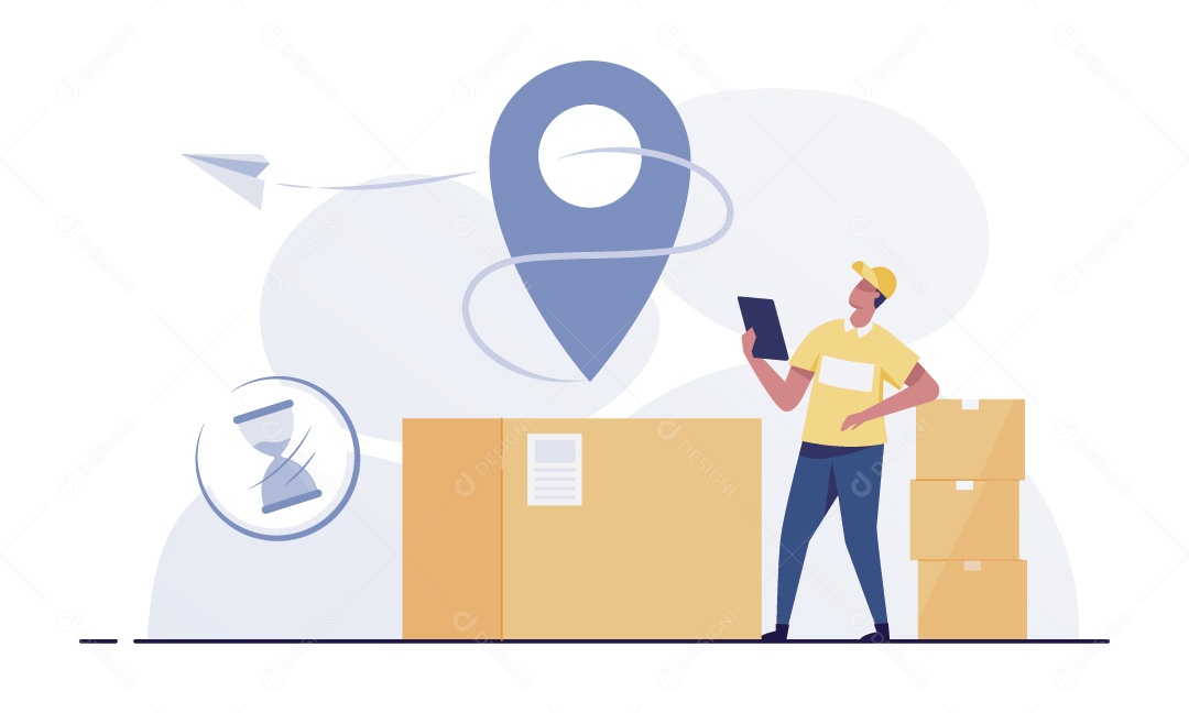 Lista De Encomendas Ilustração Vetor EPS