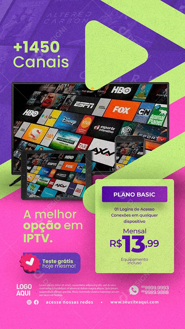 Story A Melhor Opção Em IPTV Social Media PSD Editável