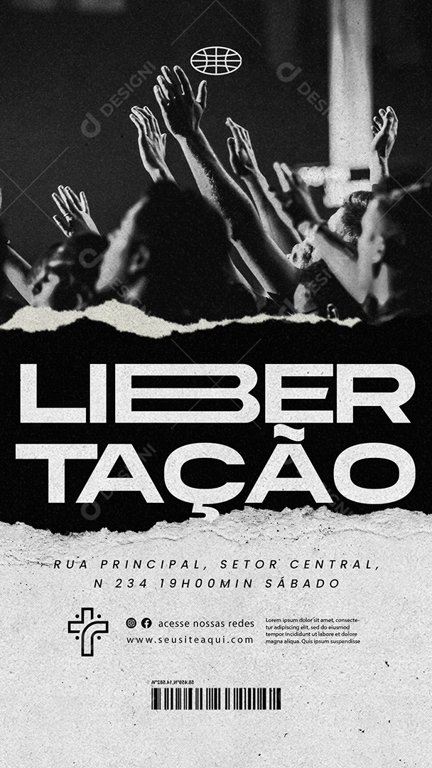 Story Libertação Flyer Gospel Social Media PSD Editável