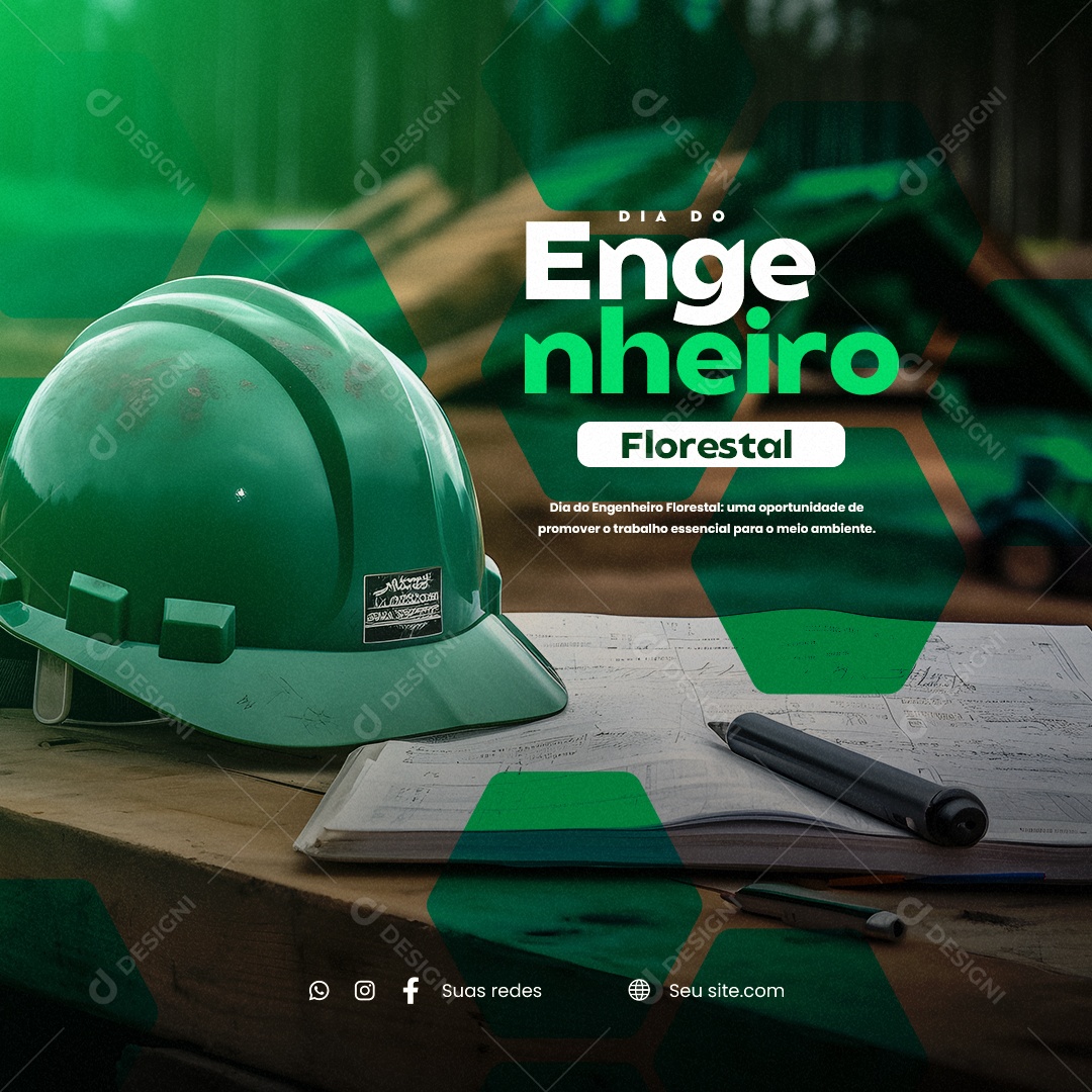 Dia Do Engenheiro Florestal 12 De Julho Social Media PSD Editável