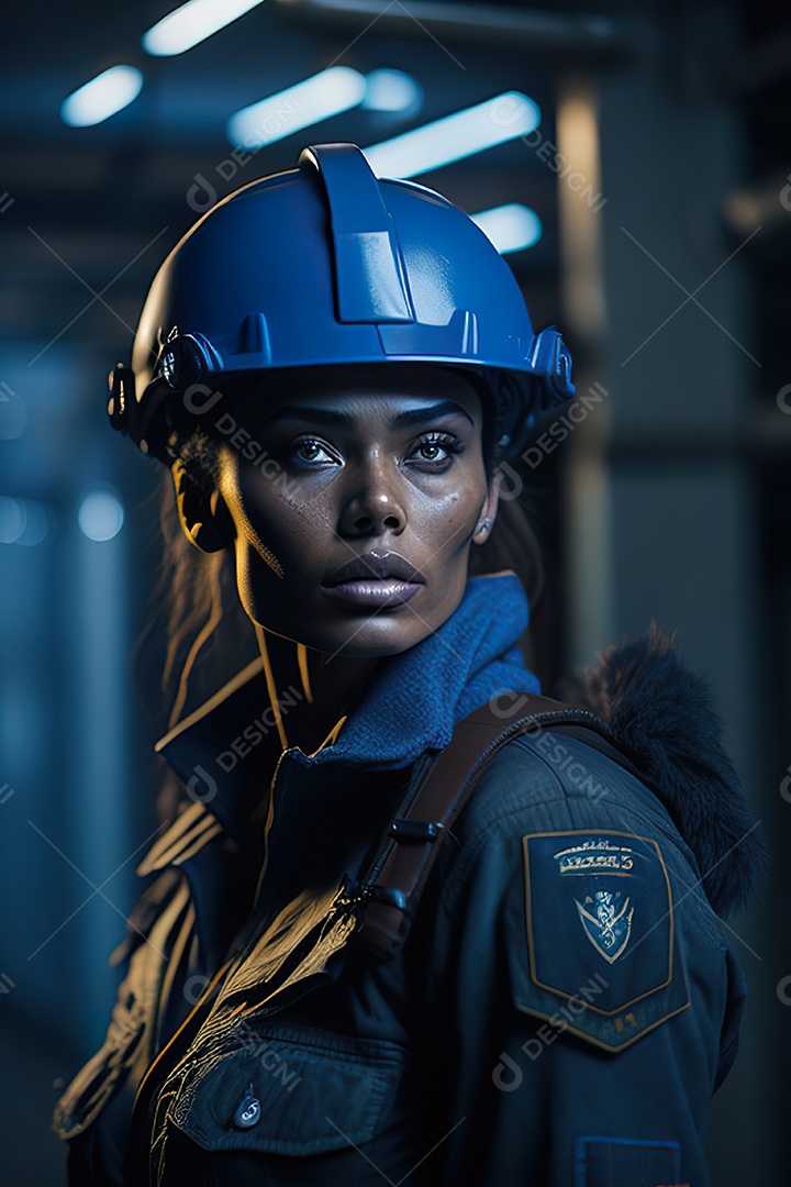 Imagem realista de mulher trabalhadora