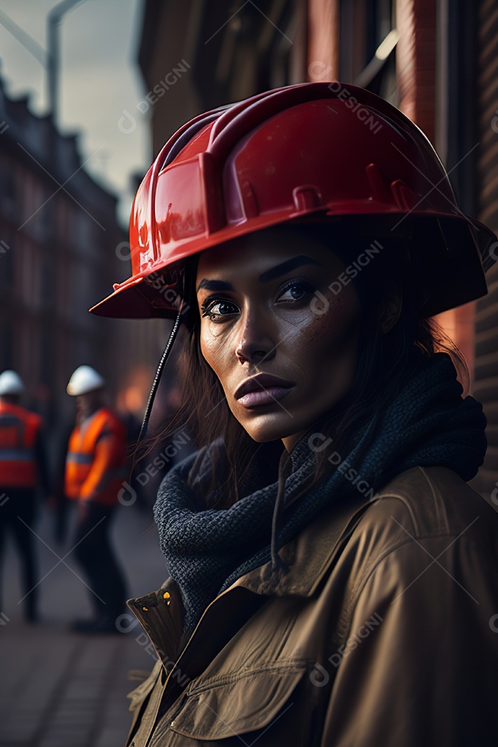 Imagem realista de mulher trabalhadora