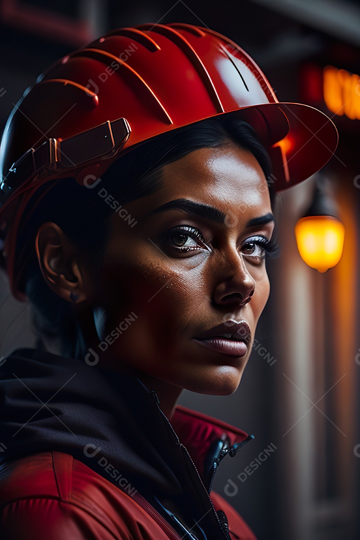 Imagem realista de mulher trabalhadora