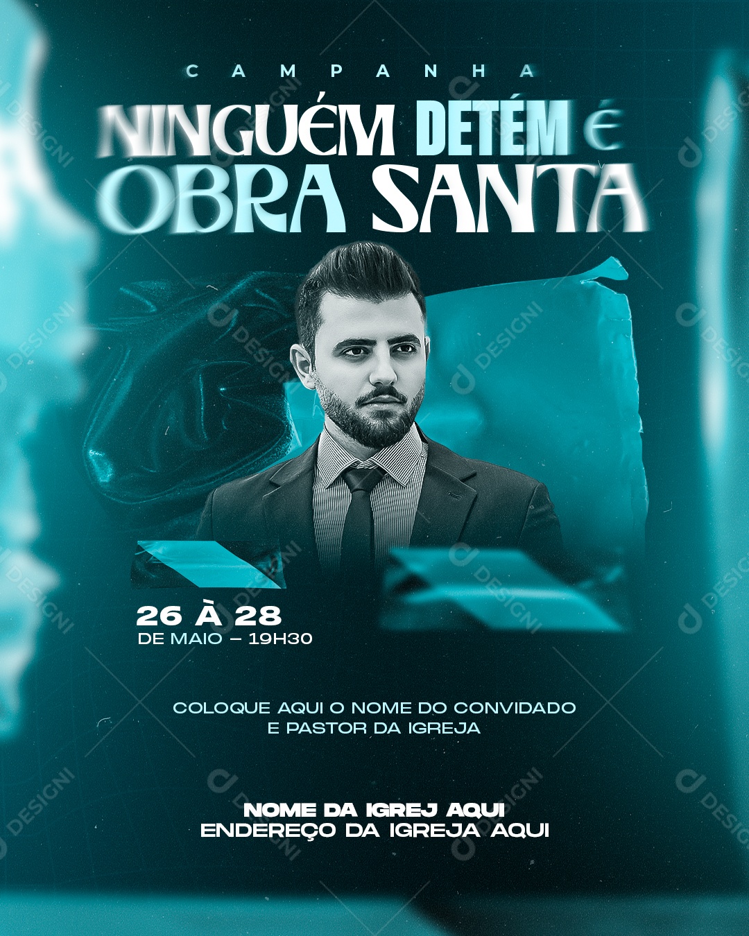 Ninguém Detém é Obra Santa Social Media PSD Editável