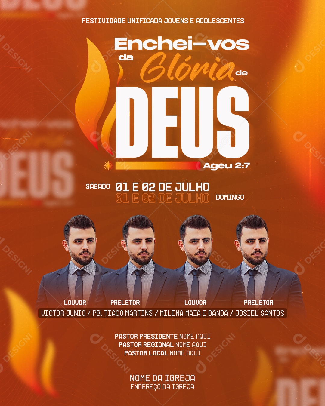 Enchei-vos Glória Deus Social Media PSD Editável