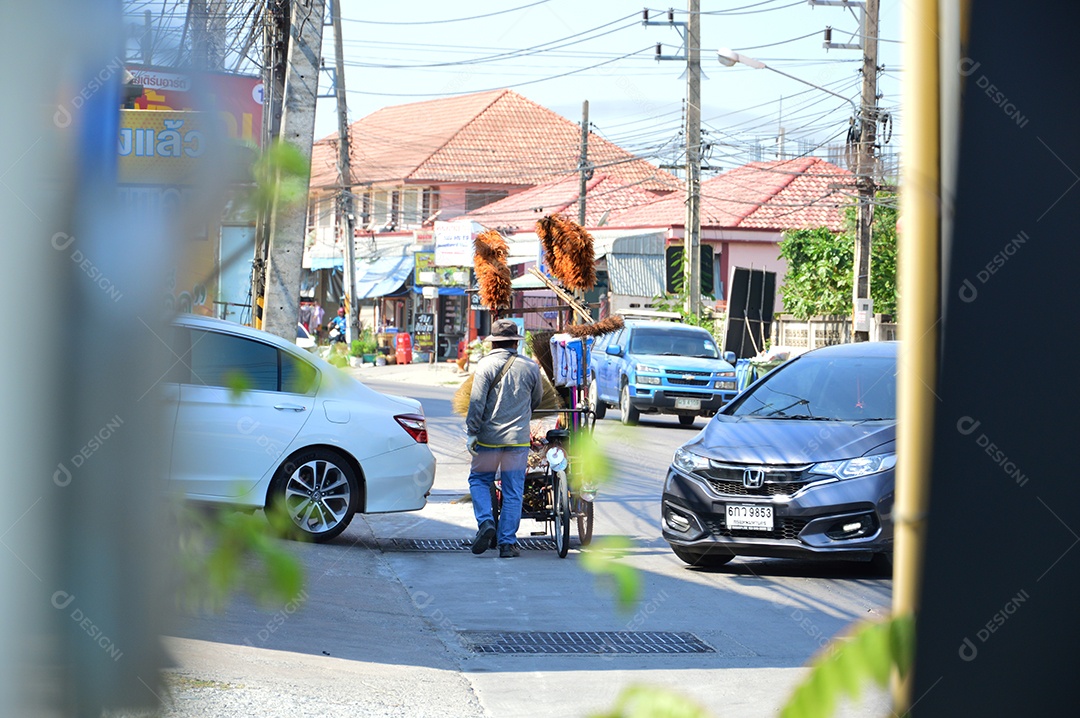 Vista de carros estacionados