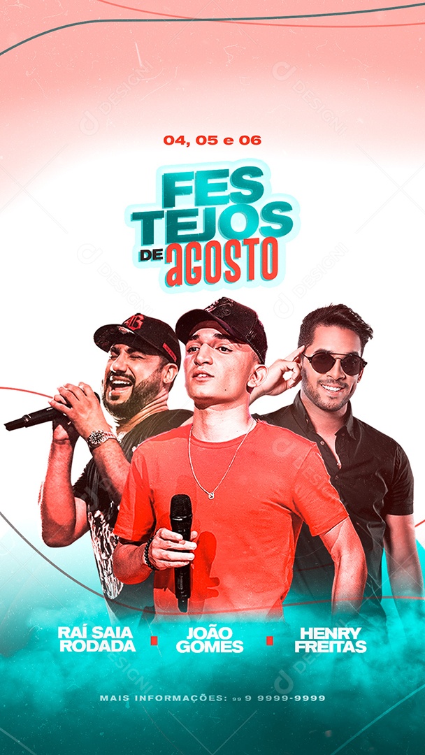 Story Flyer Festejos de Agosto Social Media PSD Editável