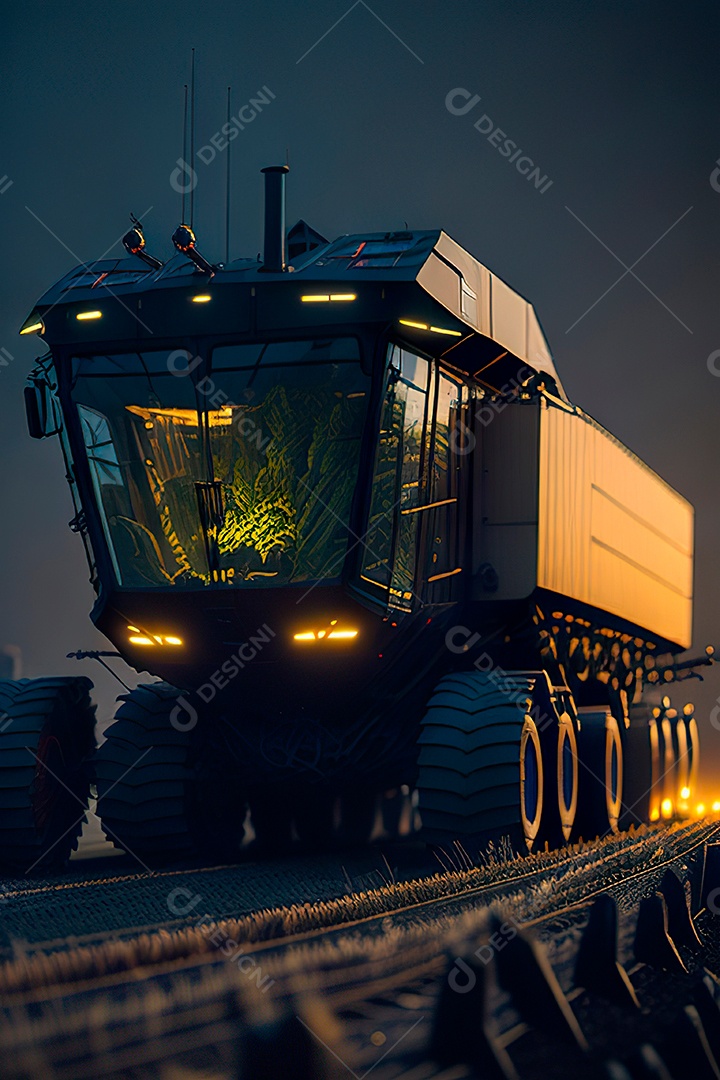 Colheitadeira colheita no campo.