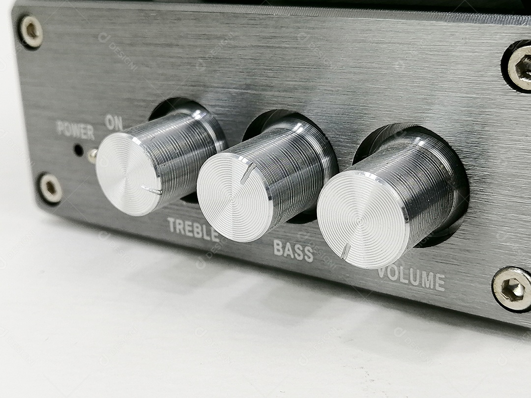 Aparelho de áudio detalhes botões