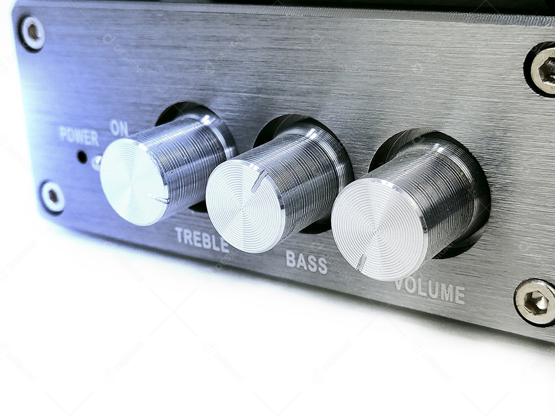 Aparelho de áudio detalhes botões