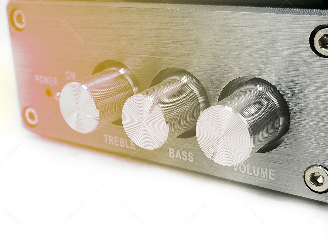 Aparelho de áudio detalhes botões