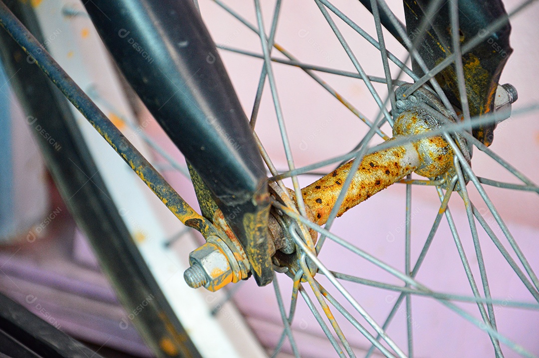Vista roda de bicicleta