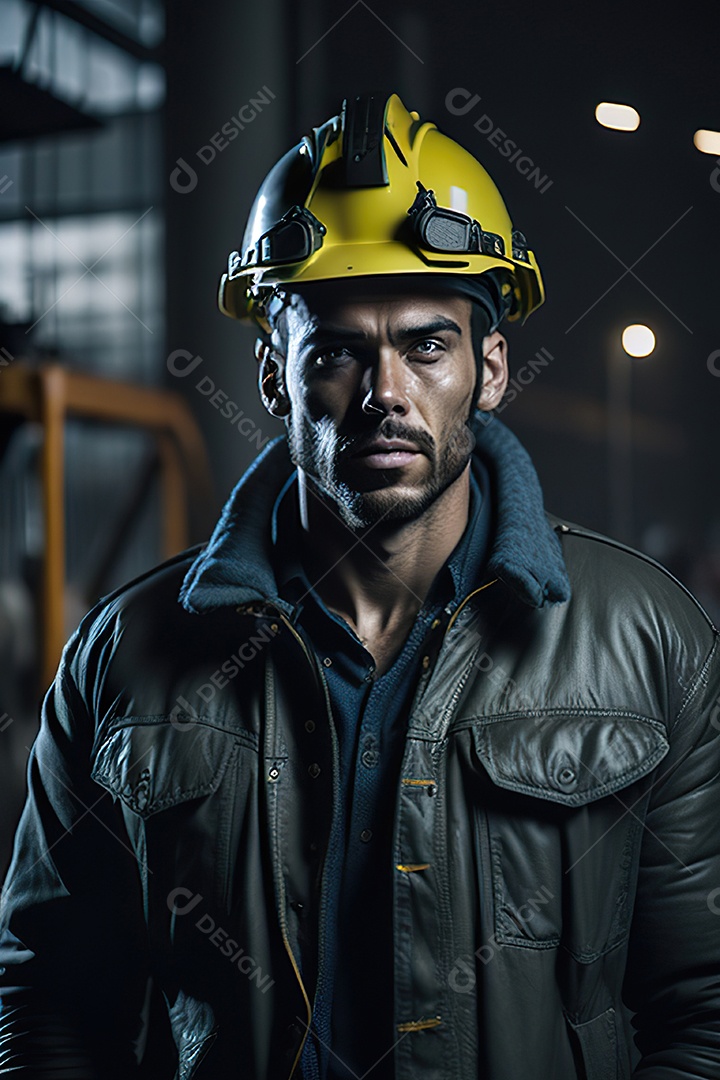 Homem trabalhador em uma cidade.