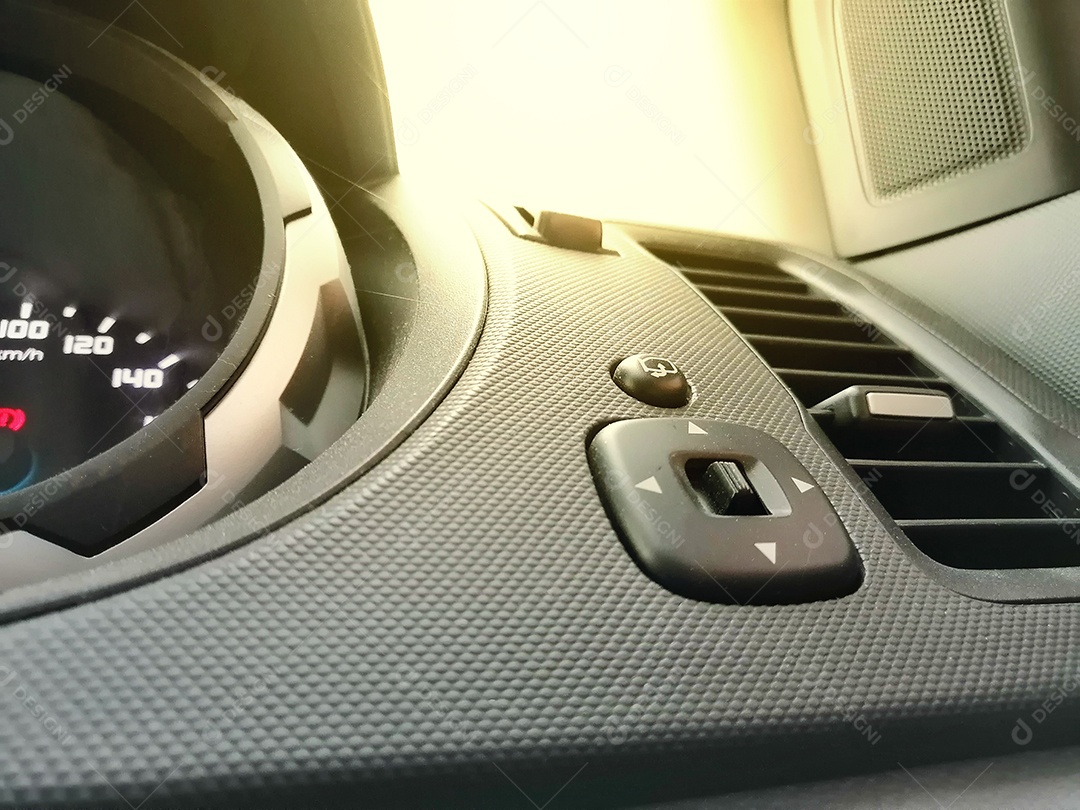 Detalhes do painel de um carro