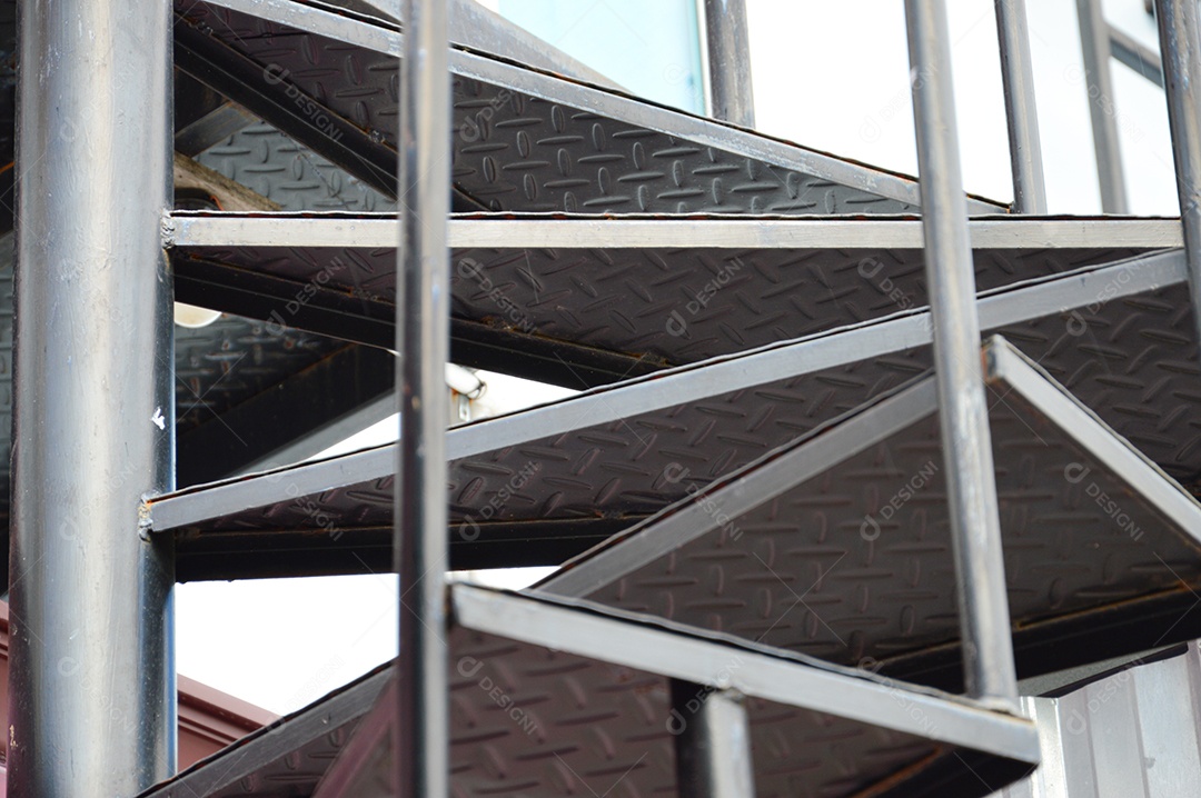 Vista escada de ferro