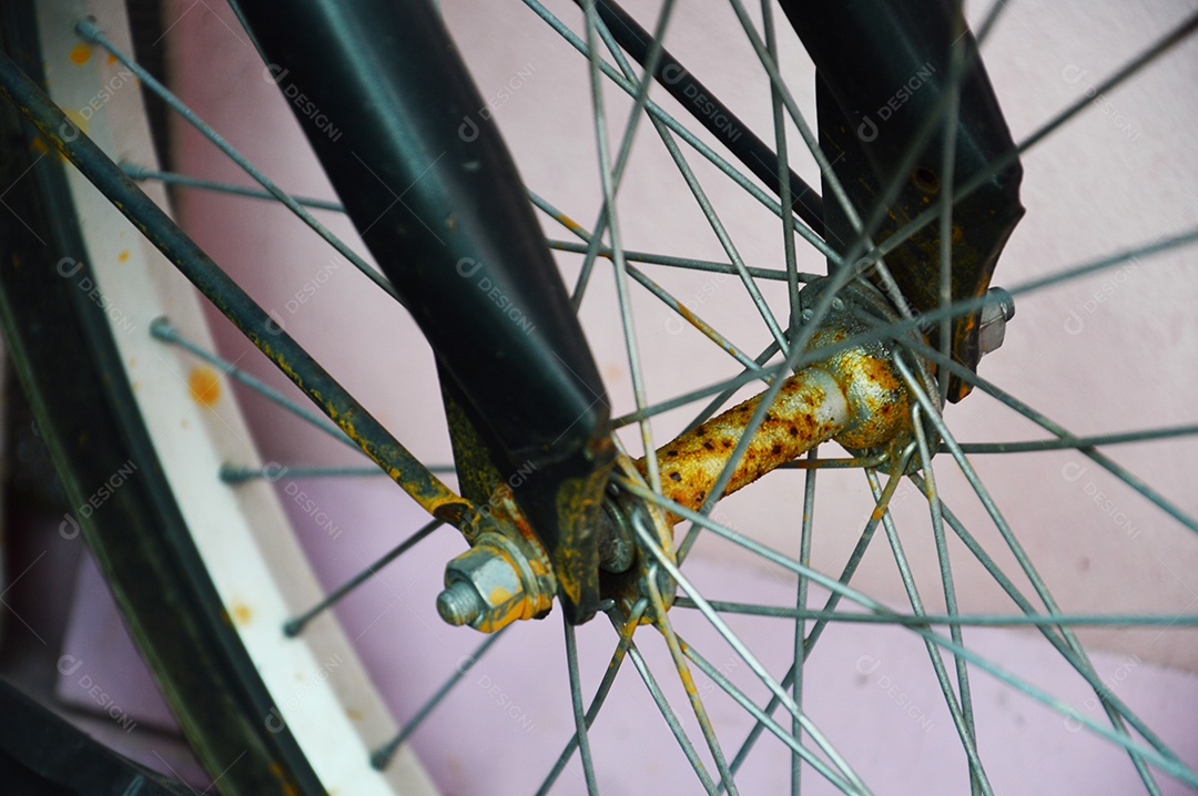Detalhes da roda bicicleta
