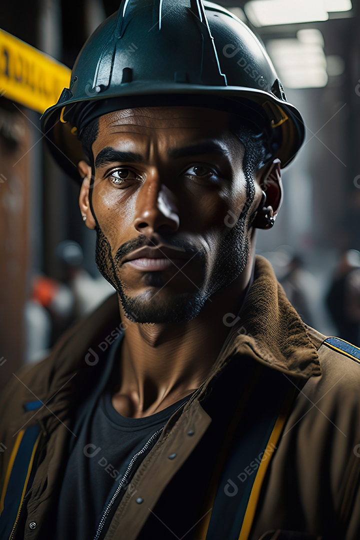 Homem trabalhador em uma cidade.