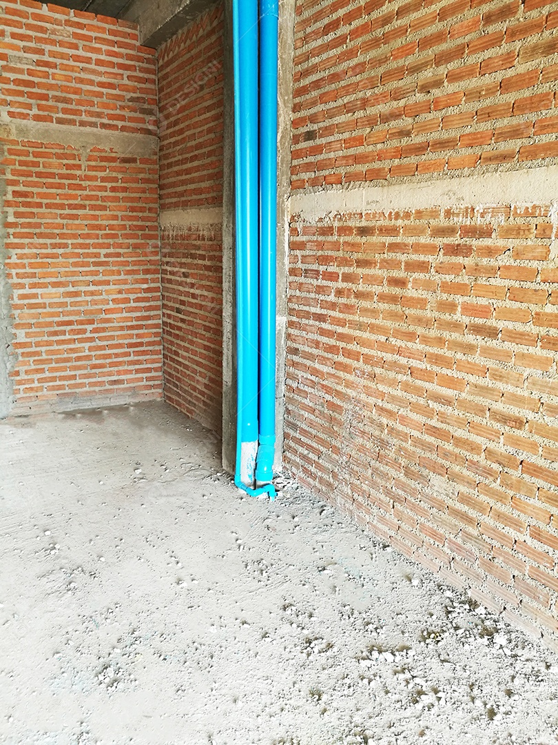 Vista parede de tijolinhos