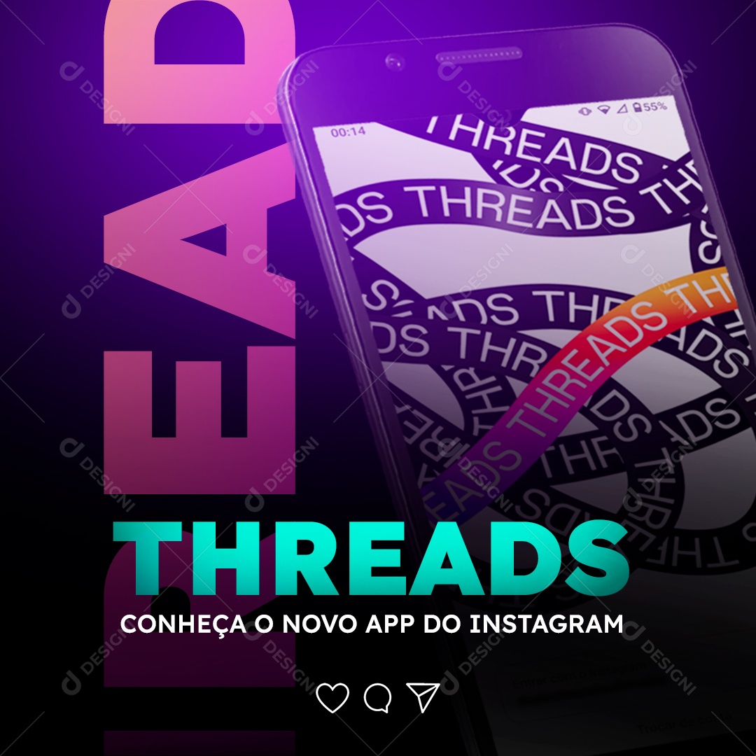 Threads Conheça o Novo App PSD Editável