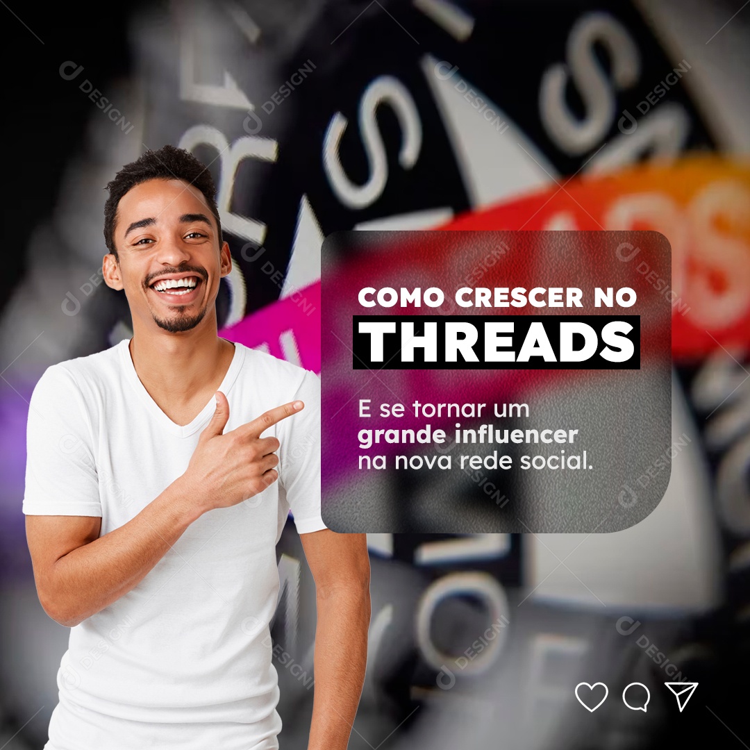 Como Crescer No Threads PSD Editável