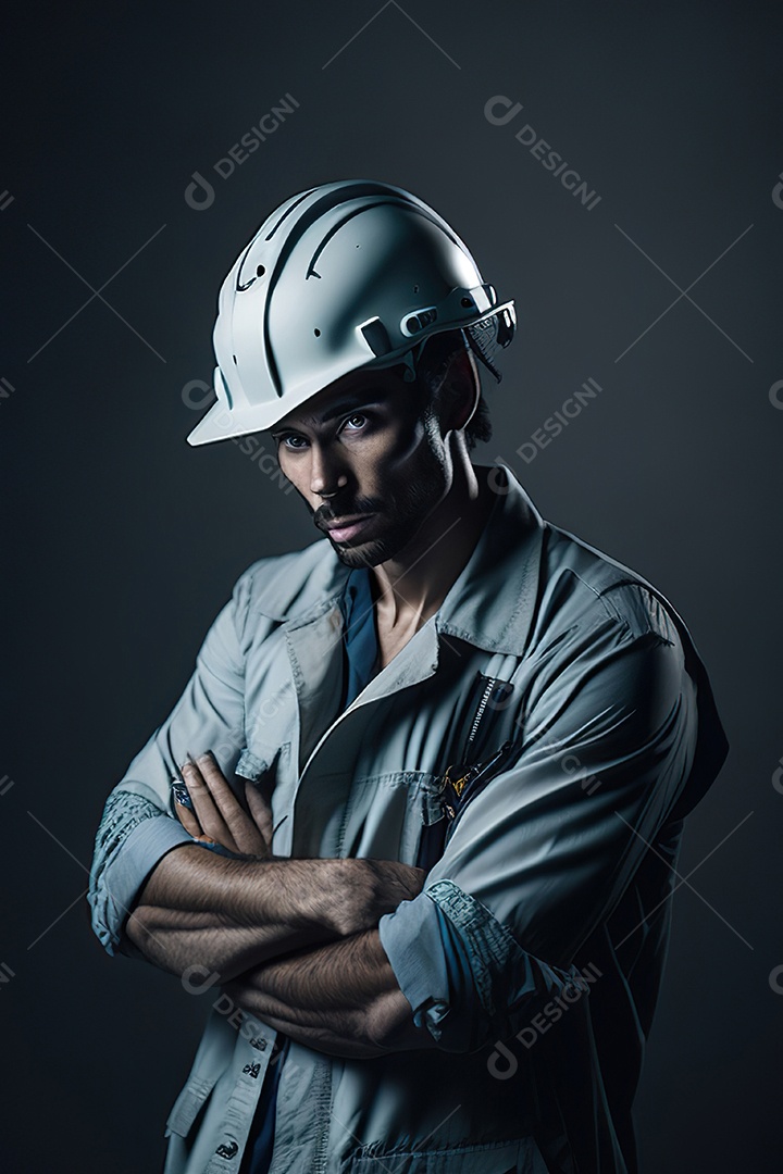 Homem trabalhador em uma cidade.