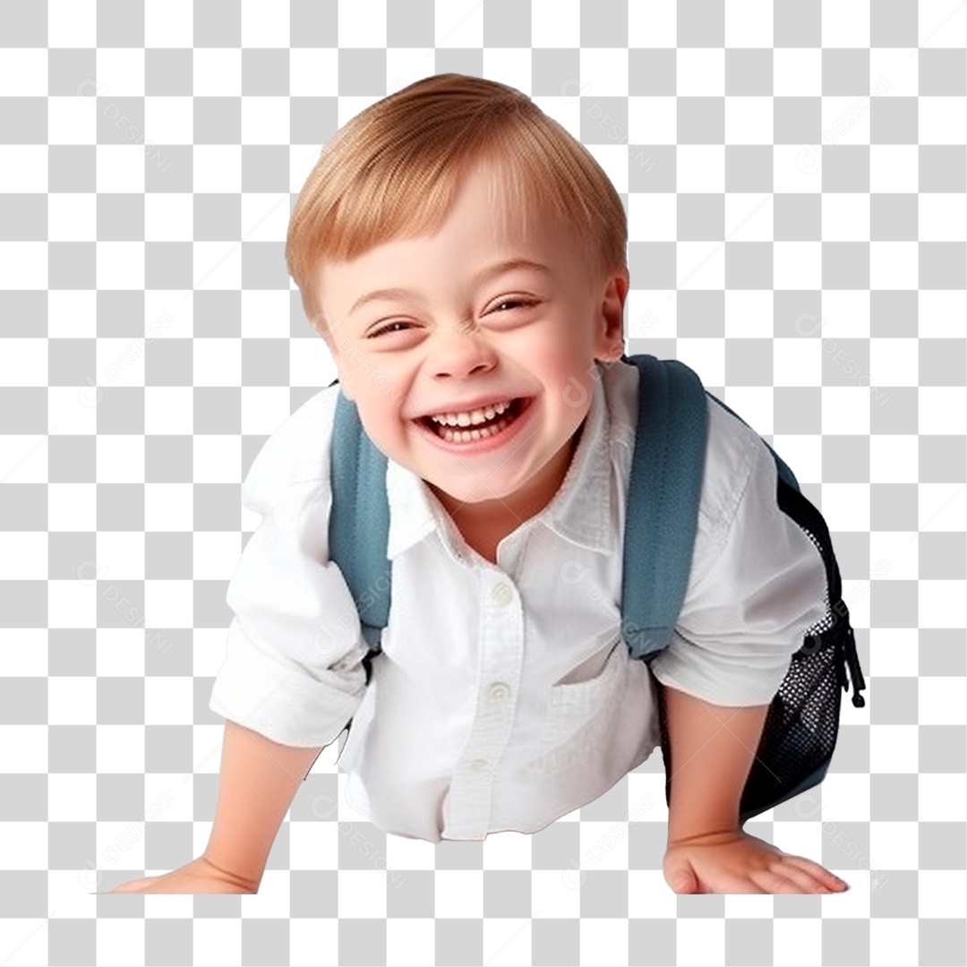 Criança com Síndrome de Down PNG Transparente