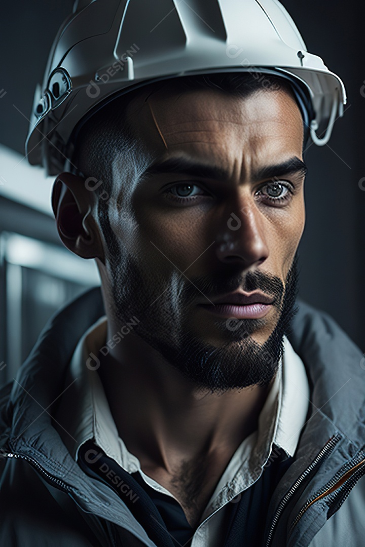 Homem trabalhador em uma cidade.