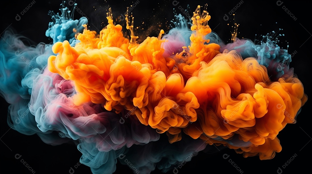 Textura fumaça colorida