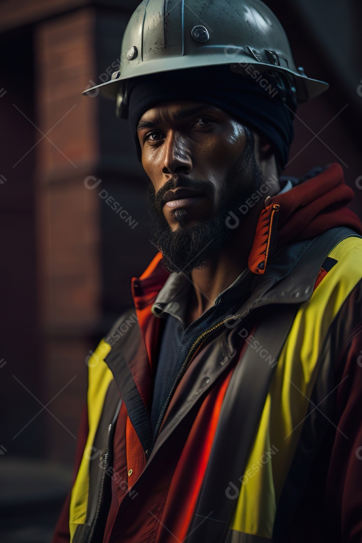 Homem trabalhador em uma cidade.