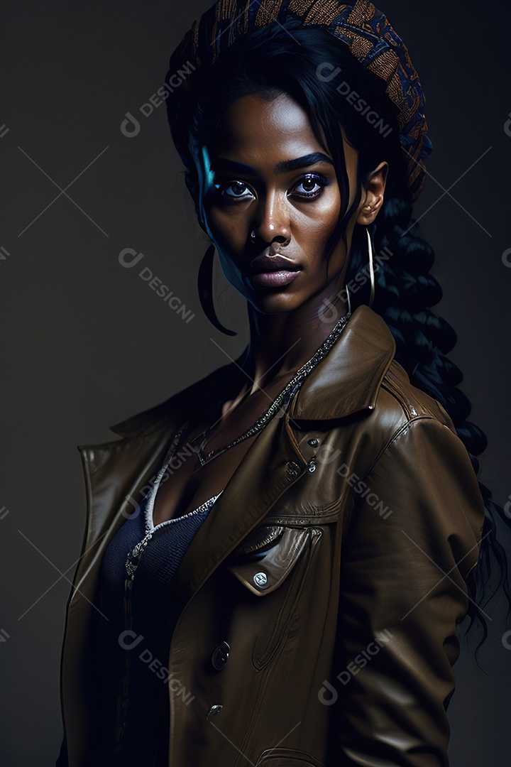 Mulher jovem linda andando sobre rua.