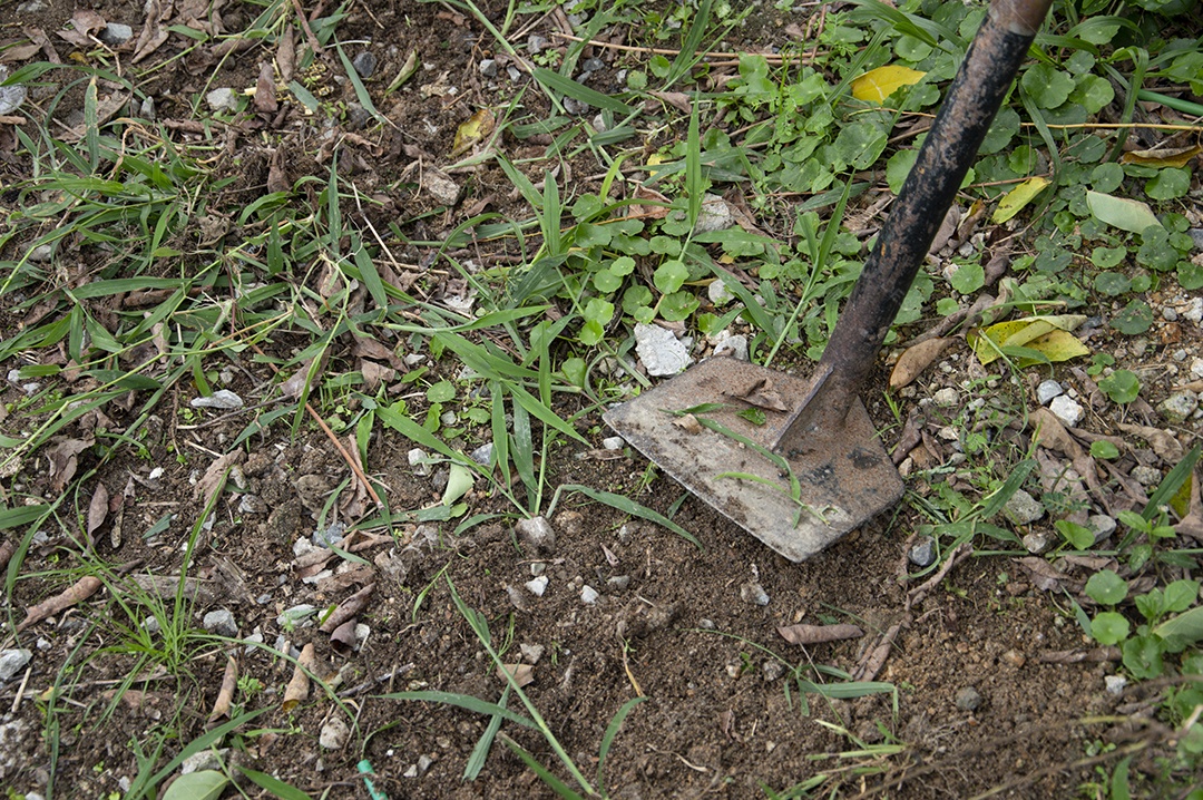 Enxada para limpeza de lote