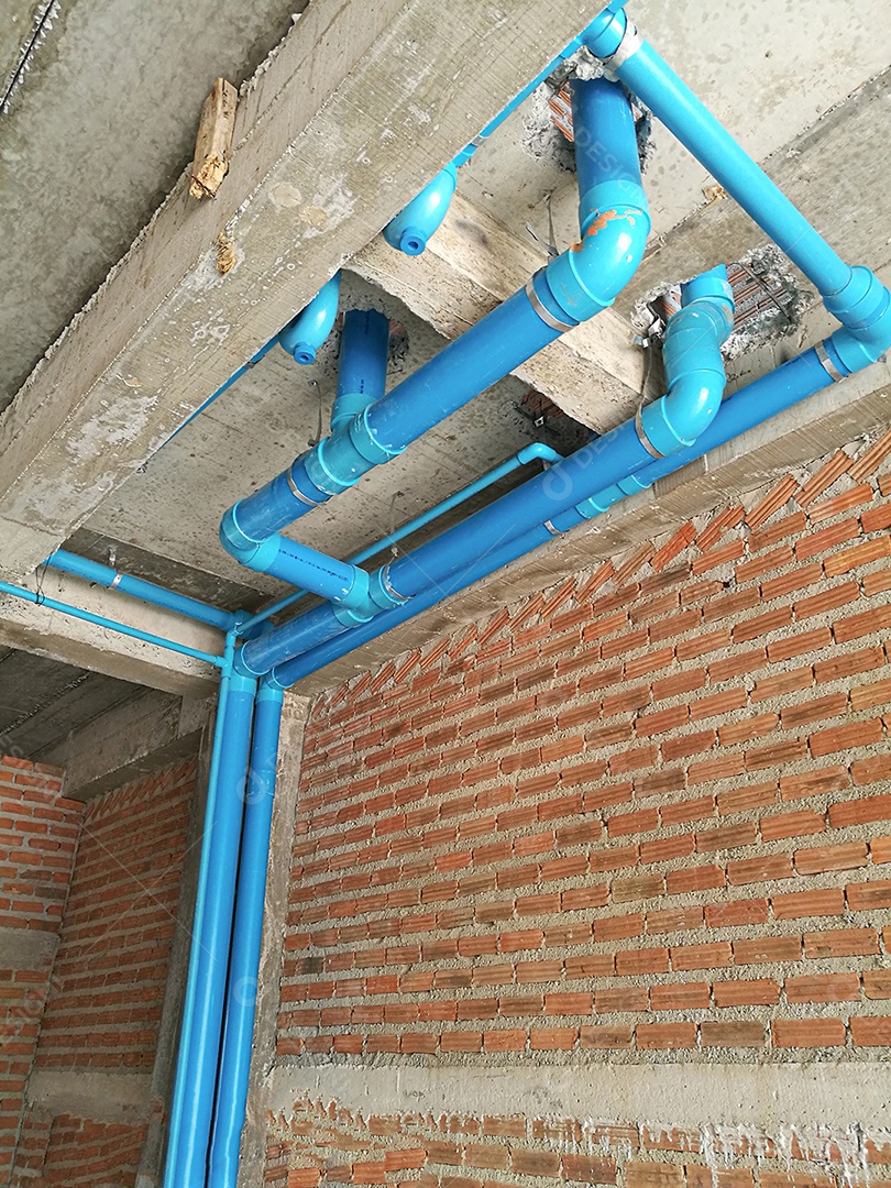 Tubulação de cano de pvc