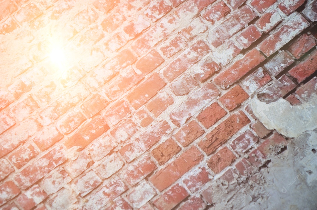 Vista parede de tijolinhos