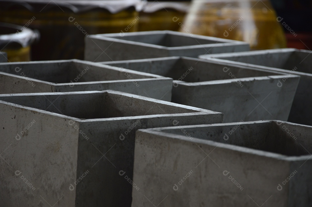 Vaso de concreto secando