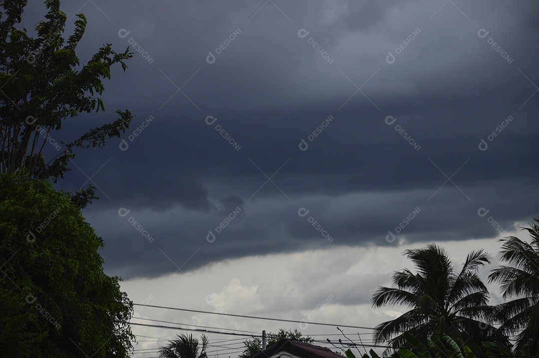 Vista de céu nublado