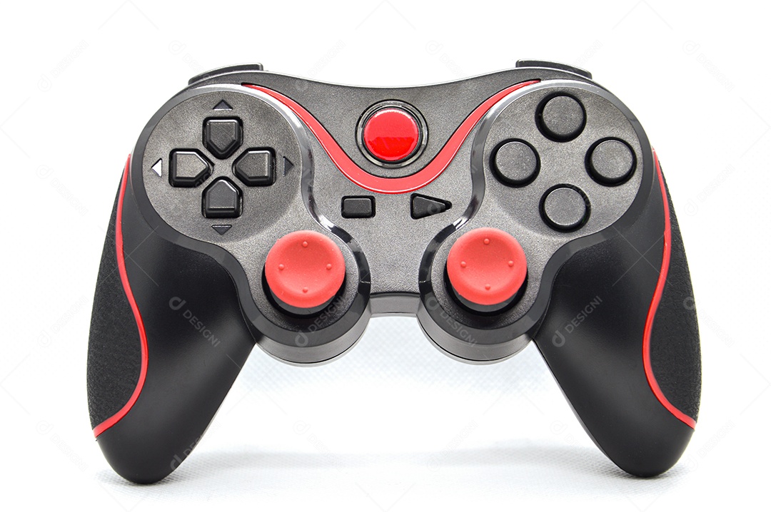 Controle de Playstation em fundo branco