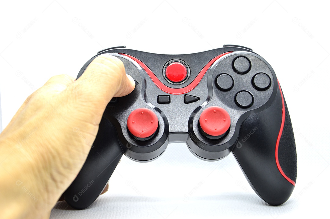 Controle de Playstation em fundo branco