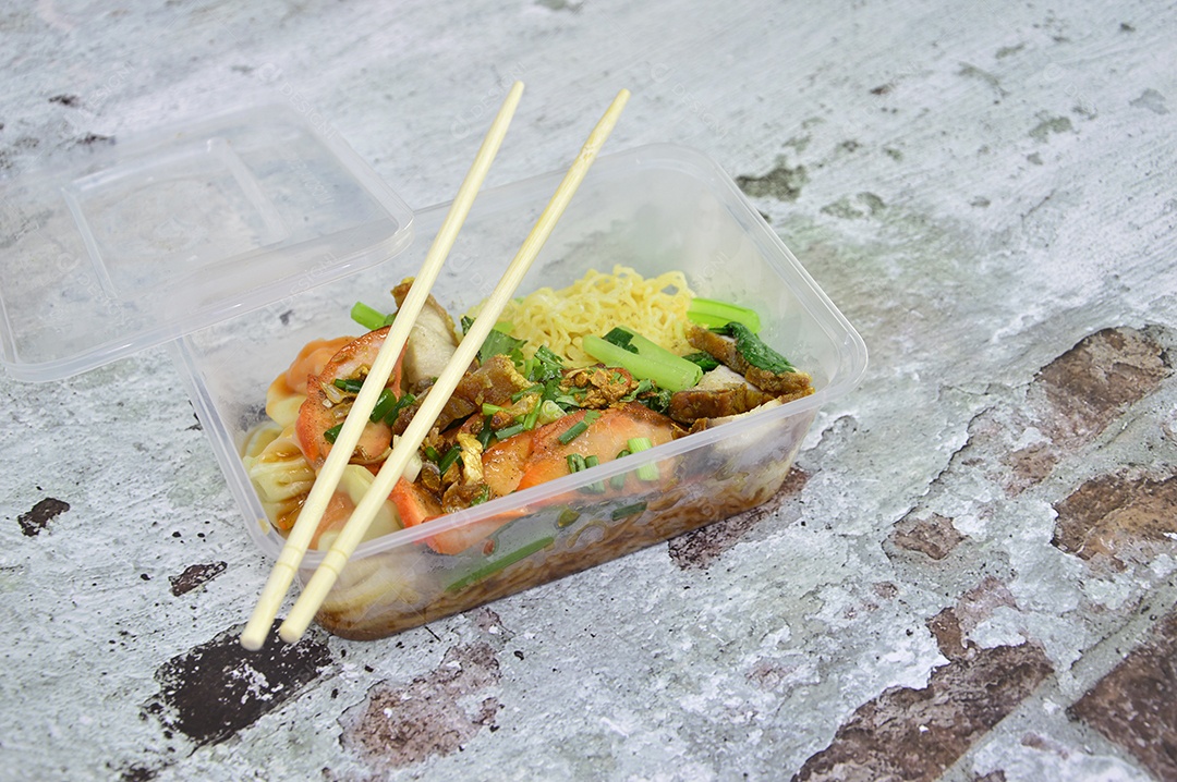 Tigela com deliciosa comida saudável