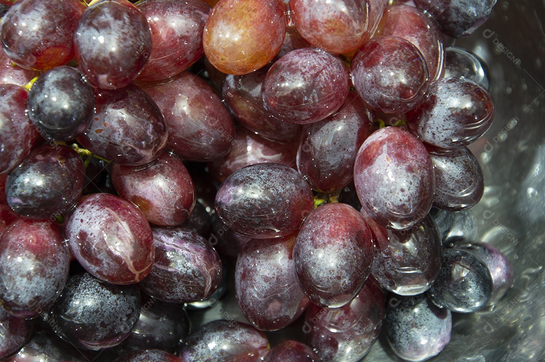 Detalhes cacho de uva roxa