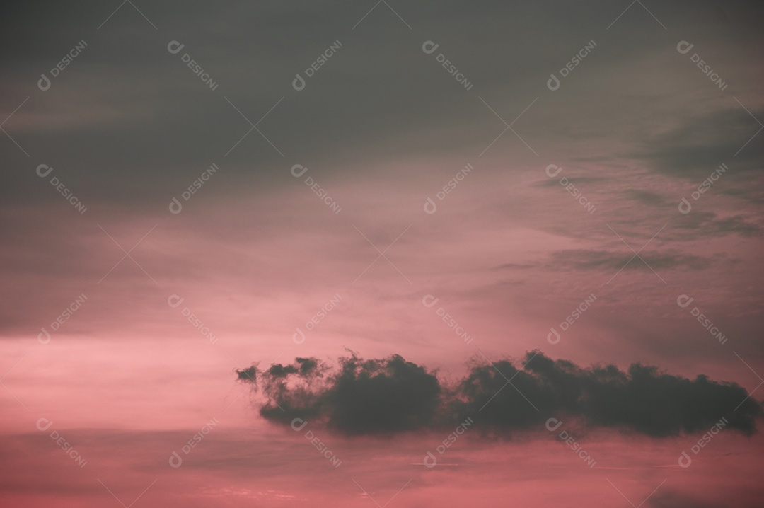 Vista céu em pôr do s