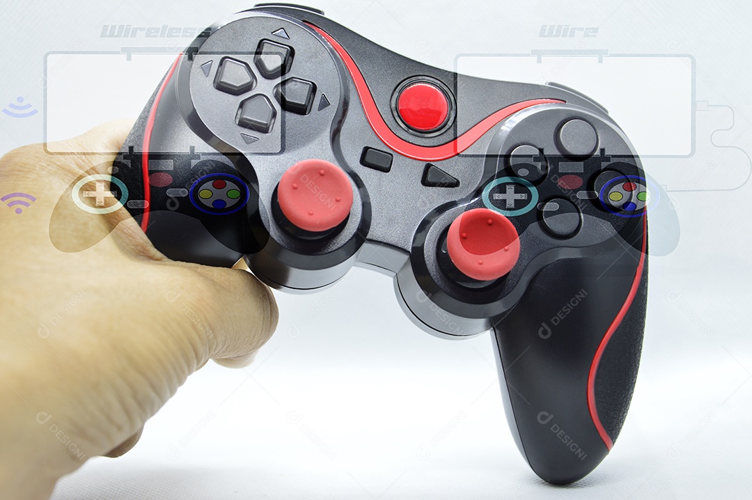 Controle de videogame sobre fundo isolado