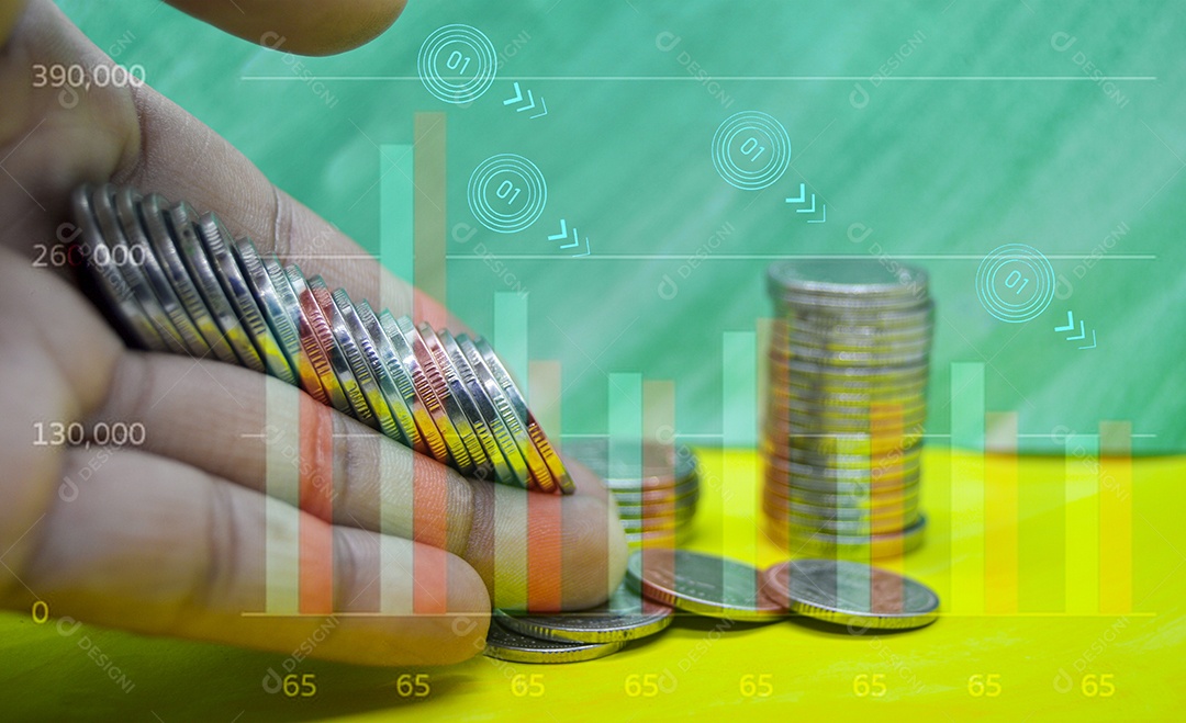 A imagem transmite a situação financeira em tendência de baixa.