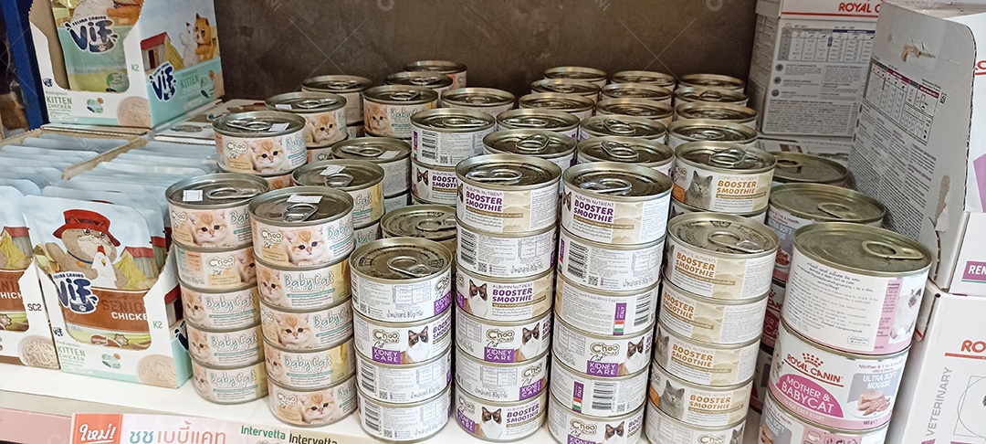 Chonburi, Tailândia Pet shop e pet food são muito populares entre os amantes dos animais.